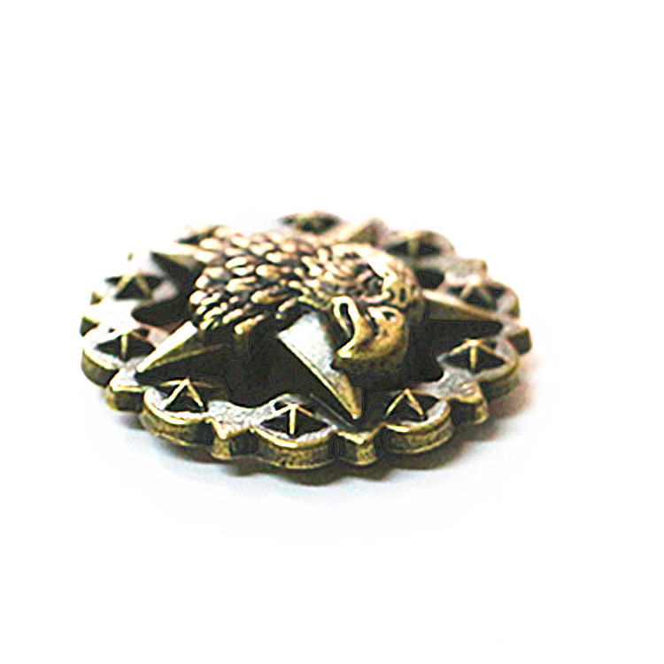 Three-dimensional eagle head cloth buckle decorative buckle vintage wallet buckle handmade turnbuckle coin buckle factory direct luggage accessories