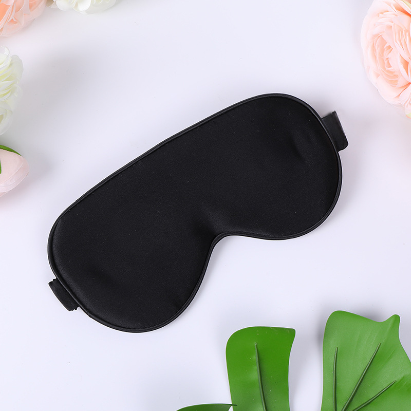 Factory custom silk sleep eye mask travel blackout eye mask elastic tie eye mask mulberry silk breathable eye mask