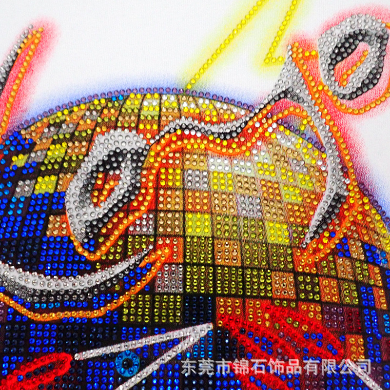 Rhinestone Ironing Picture | Aodian Hot Pattern Hot Diamond Typesetting Processing Cartoon Pattern Smiley Hot Diamond Pattern Production