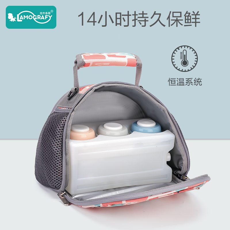 New small size Light Mummy Bag Multi-functional Out Back Milk Bag Insulation Breast Milk Mother and Baby Bag Wholesale Custom Ice Bag