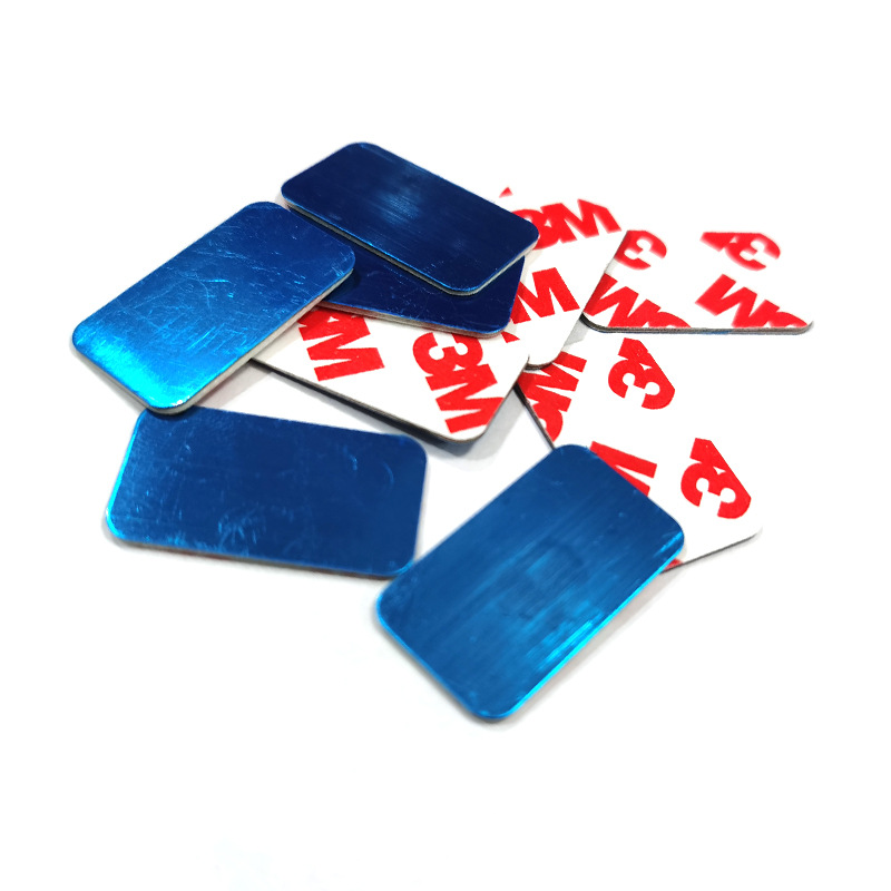 30*17*0.3mm small square iron sheet with thickened adhesive Blue Film protective film magnetic sheet foam adhesive iron sheet