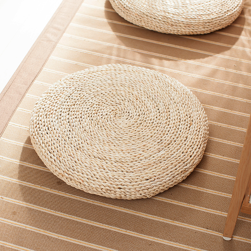 Free Shipping Straw Futon Mat Corn Hur Cushion Bay Window Mat Straw Futon Cushion Handmade Woven Seat Mat Tatami