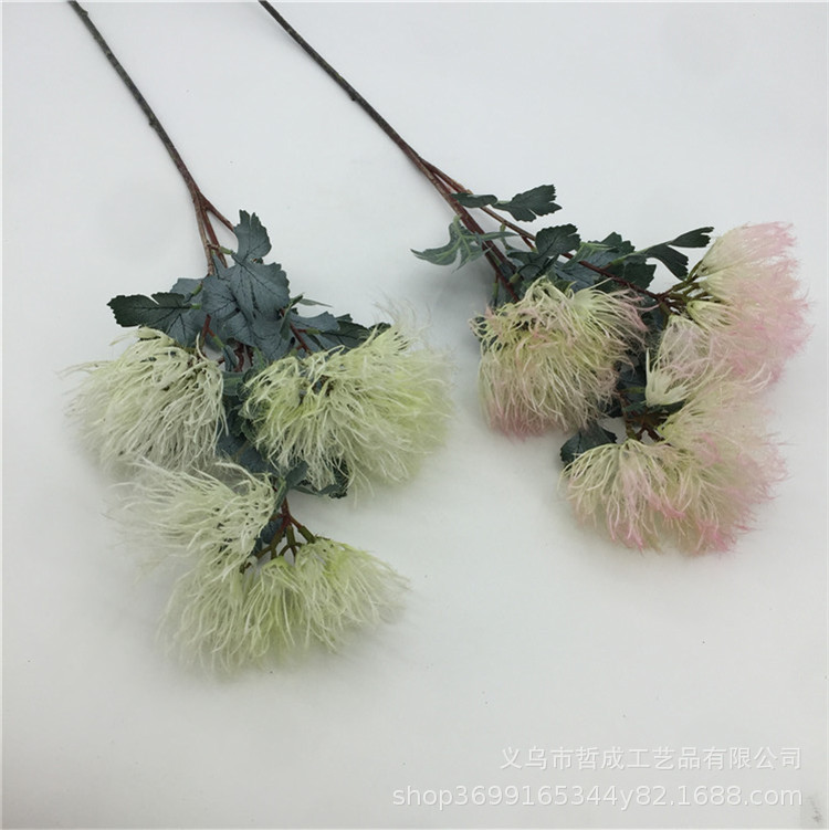 Jinhehuan artificial dandelion plush flower artificial flower indoor decorative flower dried flower decoration living room decoration shy fruit