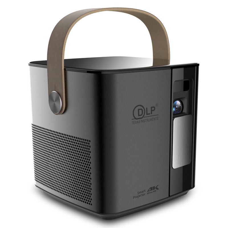 Multi-function 720p small smart projector HDMI input support 3D support mobile phone same frequency 4K video decoding