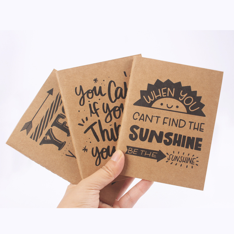 a6 Kraft paper cover notebook A5B5 learning notebook can be printed logo notepad foreign trade stationery gifts
