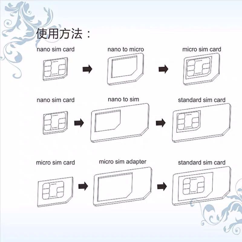 sim card holder for Apple 8p card holder restore card slot Android mobile phone card holder small card to big card send card taking pin
