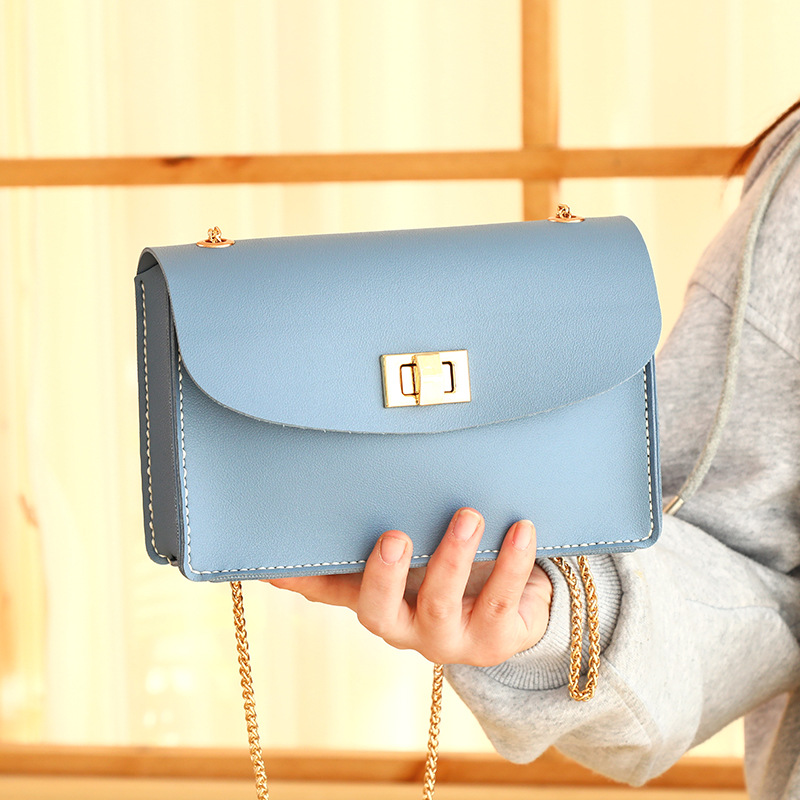 Bag 2020 new versatile simple girl chain Korean style crossbody shoulder small square bag diy handmade material bag