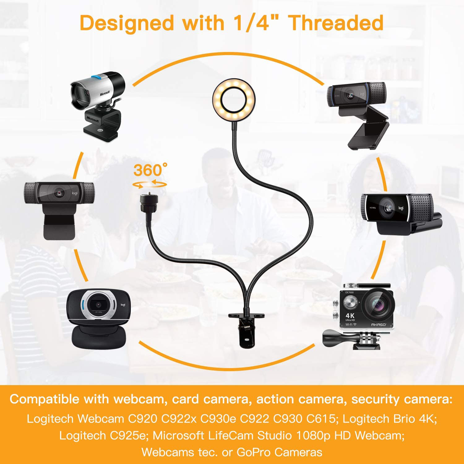 LED fill light USB port small sports camera 4/1 head Internet celebrity anchor selfie beauty light factory direct sales