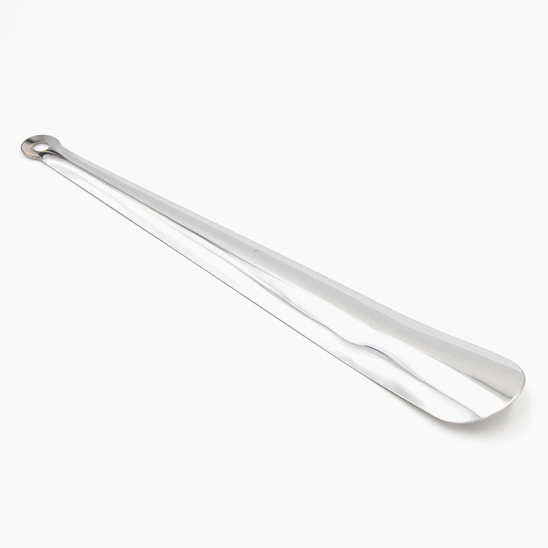 Factory Direct supply 30cm straight shoe horn stainless steel shoe pump household shoe lifting device shoe wearing device wholesale