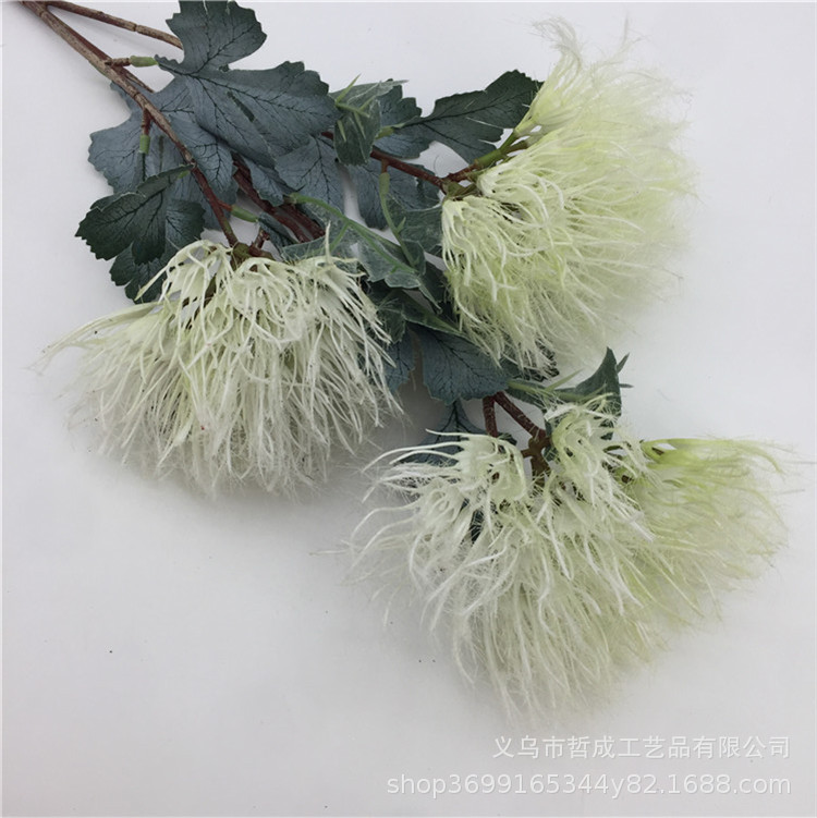 Jinhehuan artificial dandelion plush flower artificial flower indoor decorative flower dried flower decoration living room decoration shy fruit