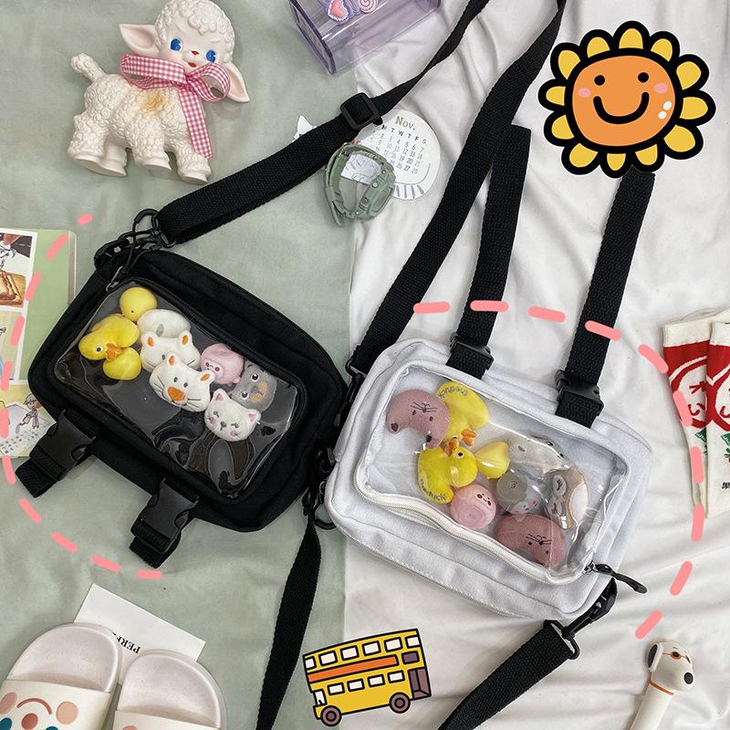 Manufacturer Wholesale Transparent Bag for Women K-Style Ins Creative Stylish Cartoon Shoulder Bag Funny Fun Doll Bag