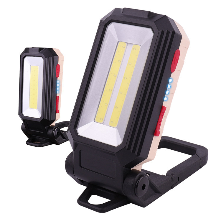 New COB work light strong light charging hanging buckle car inspection light with magnet LED super bright folding camping light