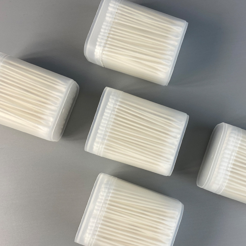 Spot Miaocai 200 Thin Shaft Paper Sticks Baby Cotton Swabs Frosted Box Ear Spoon Cotton Swab Manufacturer