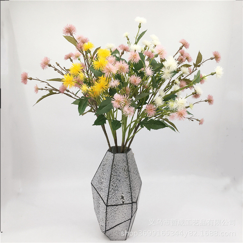 Искусственный цветок одуванчика, винтажный осенний цветок, цветок сельдерея для свадьбы, флористическое украшение для банкетов, цветочная композиция для аудитории