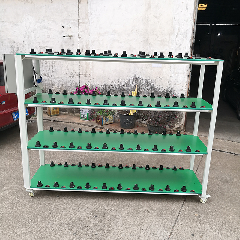 Guangdong Zhongshan factory makes LED downlight ceiling lamp aging car workshop movable four-layer aging rack