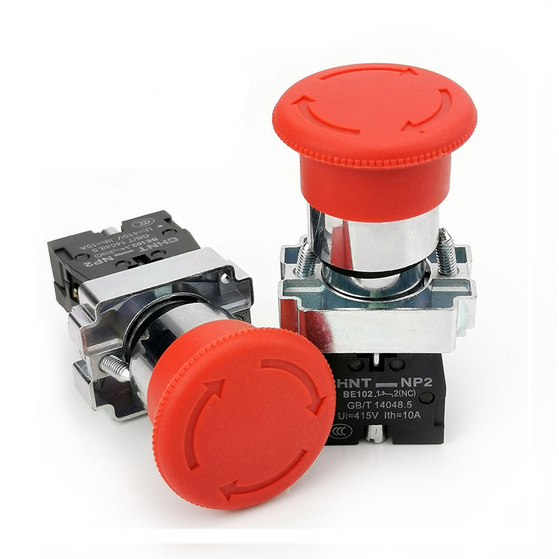 Zhengtai emergency stop button switch NP2-BS542 emergency stop rotary reset BE102 Contact 1 normally closed