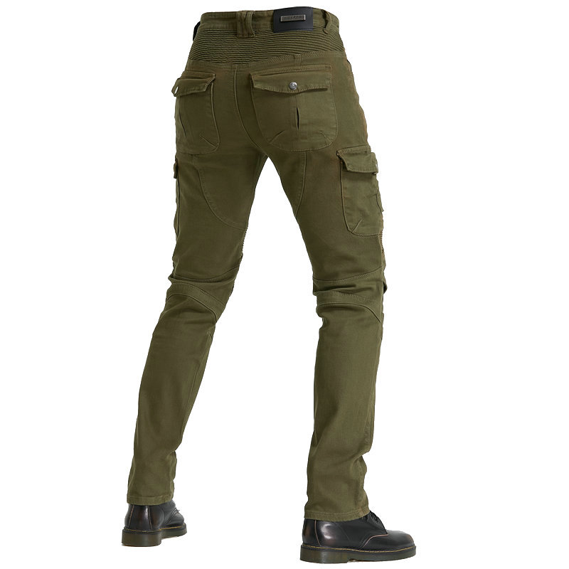 New Motorcycle Pants, Four-Season Casual Pants, Slim Black Cargo Pants, Motorcycle Cycling Jeans, Men's Multi-Bag