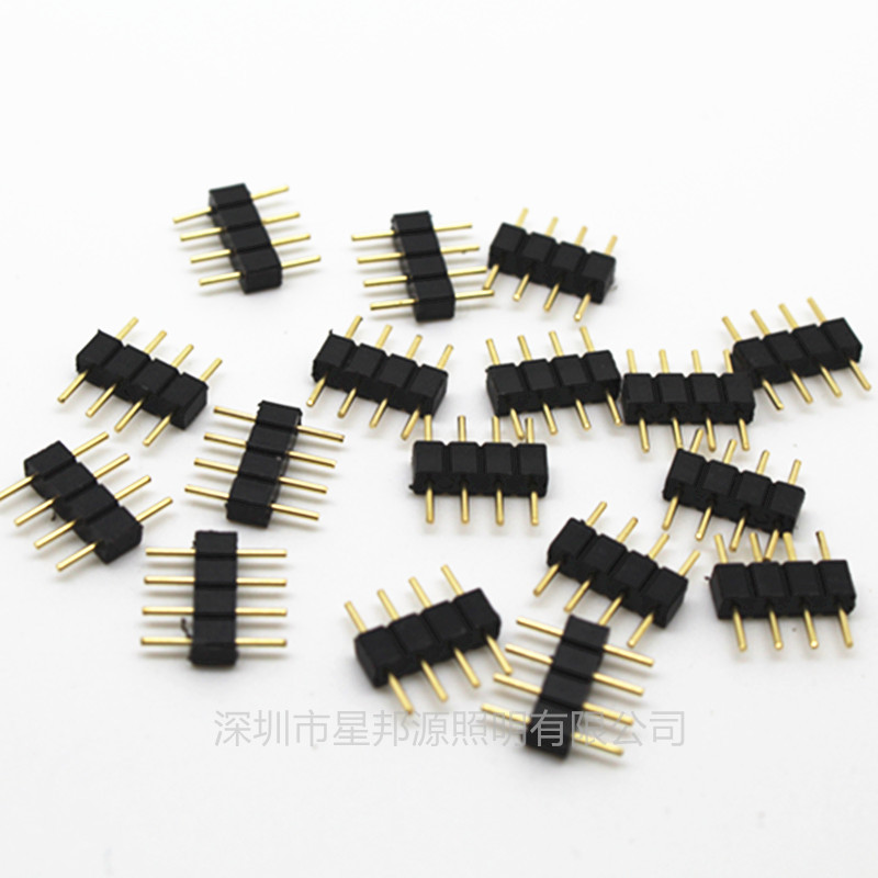 RGB colorful LED strip light strip welding-free 4pin male pin light strip pin connector 4PIN Pin Pin