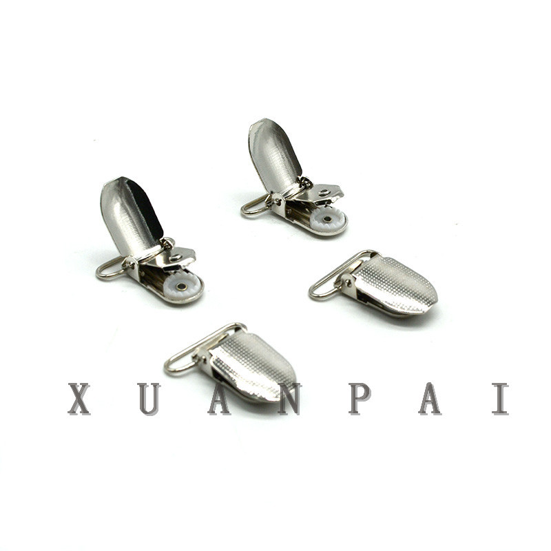 Spot silver strap clip spare suspenders strap clip buckle suspenders pantyhose clip duck bill clip round glue