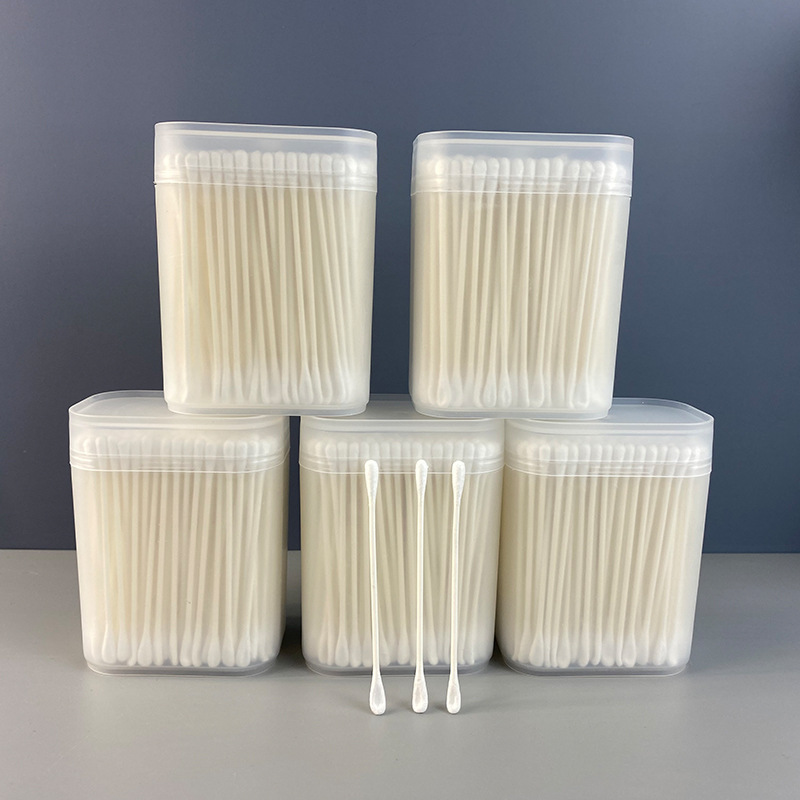 Спот Miaocai 200 тонких бумажных палочек детские ватные палочки матовая коробка ушная ложка производитель ватных палочек