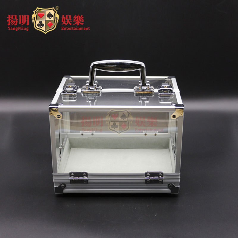 600 Pieces of Double-open Satchel Chip Box Texas Clay Chip Coin Transparent Chip Box Poker Club Standard