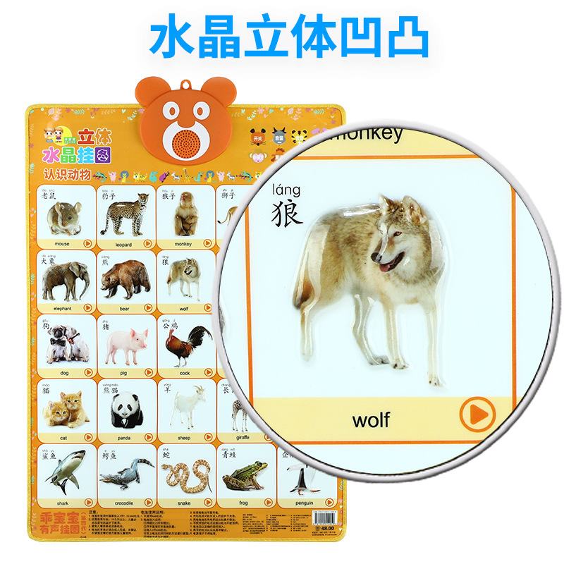 Early education infant children audio wall chart Enlightenment toy voice sound pinyin letter point reading voice book point reading book