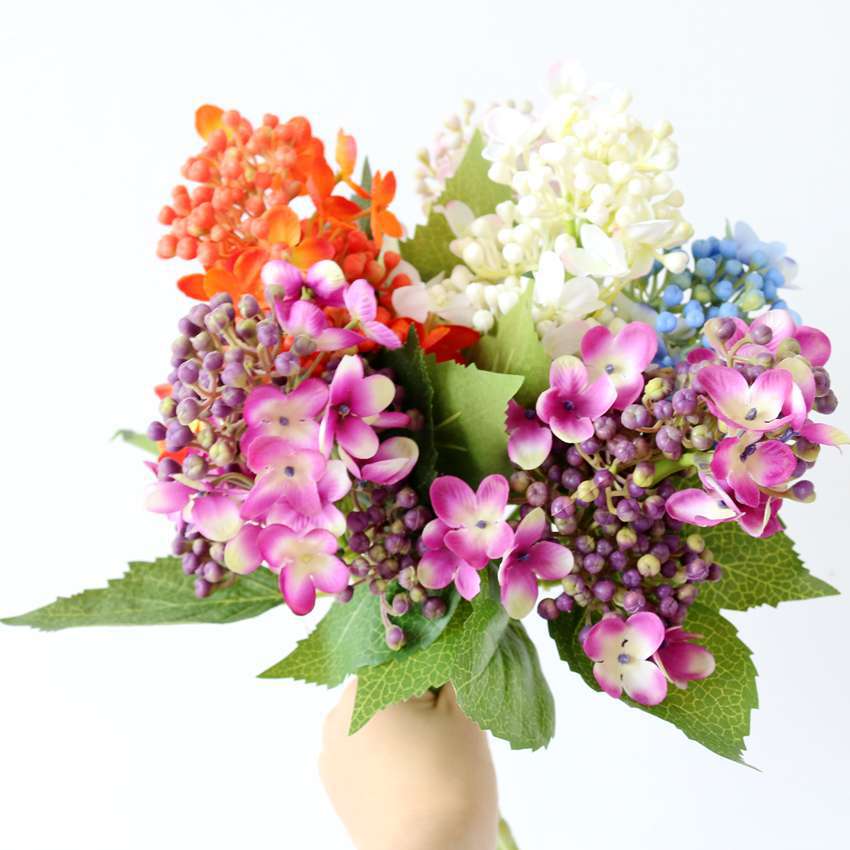 Simulated Single Lilac Flower, Simulated Flower, Fake Flower, Hydrangea, Soft Furniture Decoration, Wedding Studio Photography Props