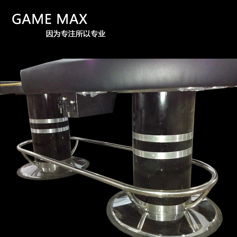 Factory wholesale high-end custom orange decorative marble feet Texas poker table composite plate chips coin table