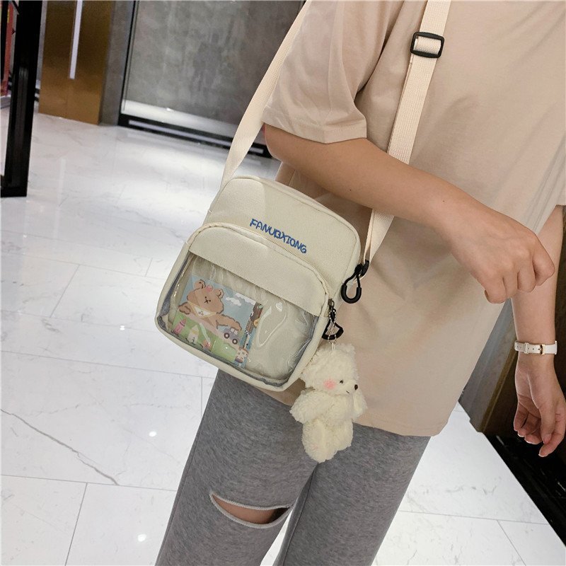 Foreign Trade Women's Bags 2026 New Canvas Bag Korean Style Fashion Small Square Bag Single Shoulder Crossbody Bag Wholesale