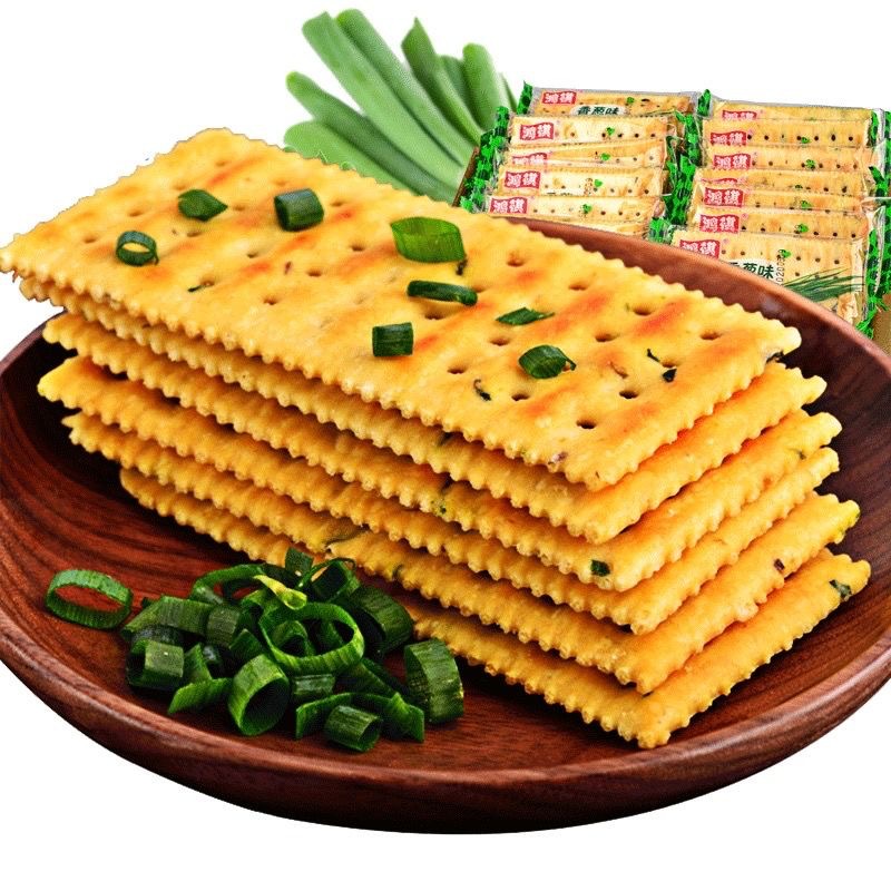 Onion soda biscuit 500g/14 packs onion salty comb biscuit casual snack whole box batch one-piece delivery