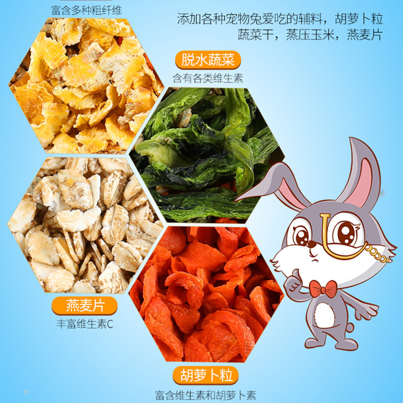 Jessie Rabbit Food Lop-Eared Rabbit Food Feed Food Young Rabbit Adult Rabbit Food Pet Rabbit Food 2.5kg