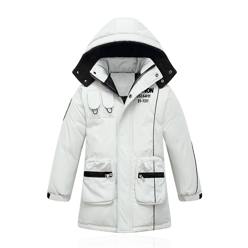 Зимняя новая детская пуховка 2021 года для мальчиков в длинном корейском стиле, толстая детская одежда, первая партия