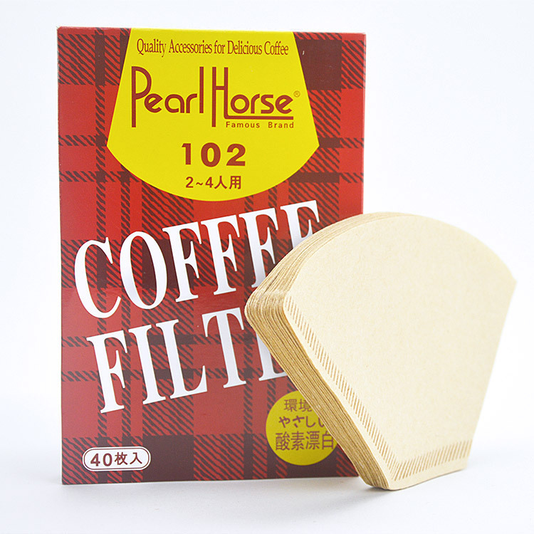 Wholesale direct selling raw wood pulp cone 101 coffee filter paper V01 V 02 102 Moka pot ice drop filter paper 103