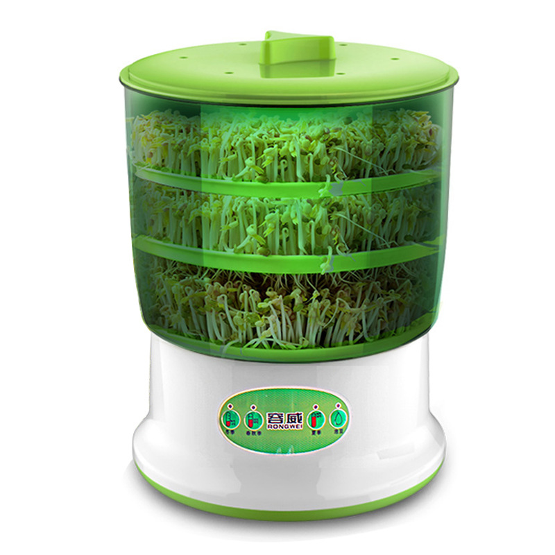 Bean Sprout Machine Household Fully Automatic Large-Capacity Bean Sprout Bucket Artifact Homemade Small Bean Sprout Can European Standard Spot