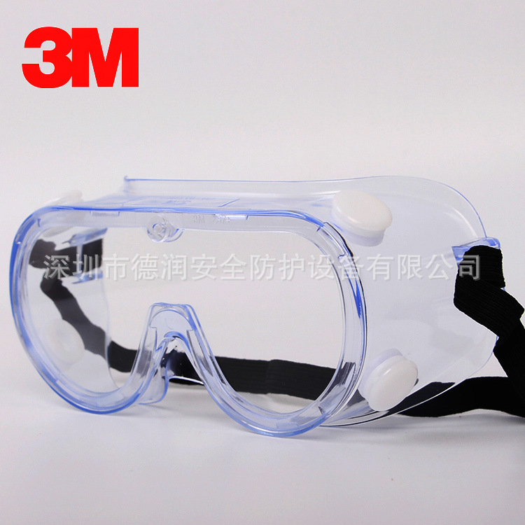 3M1621 transparent anti-chemical goggles laboratory anti-acid and alkali eye mask polishing anti-dust splash UV protection