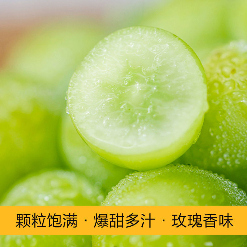 Sunshine Rose Grape Qingwang 1 Seed Green Grape Freshly Picked Fragrant Seasonal Fruit for Pregnant Women Wholesale by the Box