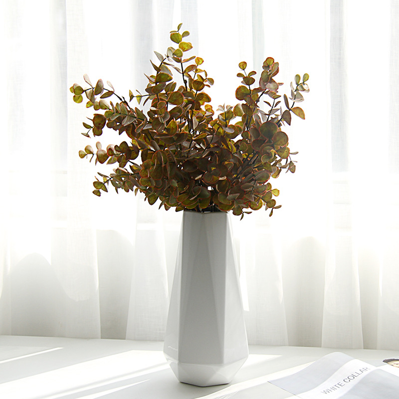 Simulation Eucalyptus Money Leaf Home Wedding Decoration Artificial Fake Flower Green Plant Single Eucalyptus Leaf Simulation Plant