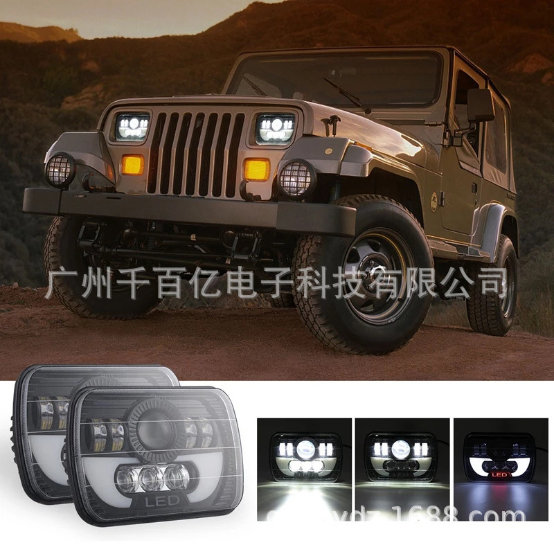Подходит для jeep Wrangler TJ Cherokee фара 5x7 квадратный свет 7 дюймов квадратный свет грузовая фара пикап модификационная лампа