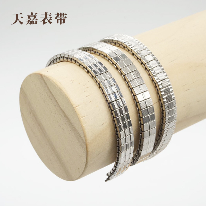Wholesale watch accessories stainless steel elastic strap for men and women multi-purpose tension elastic strap spring retractable strap