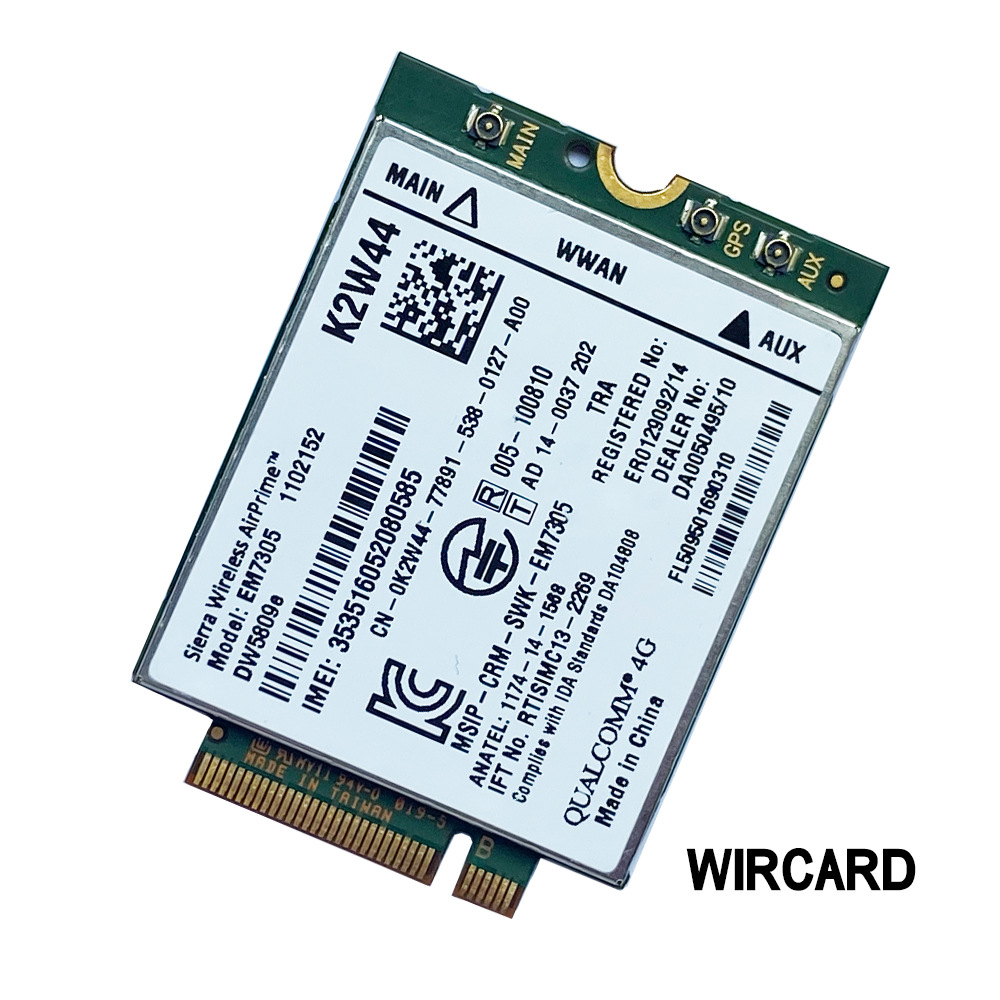 EM7305 DW5809E LTE NGFF interface 3G 4G module Venue11 Pro K2W44 J9P6J