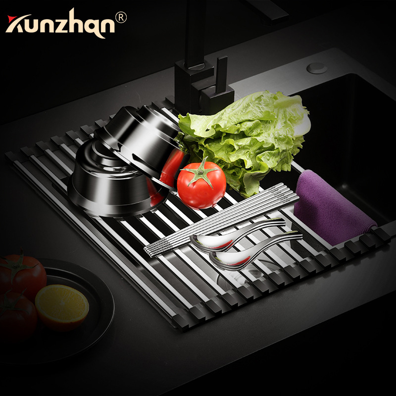 Складная дренажная корзина из нержавеющей стали для раковины, оптовая продажа