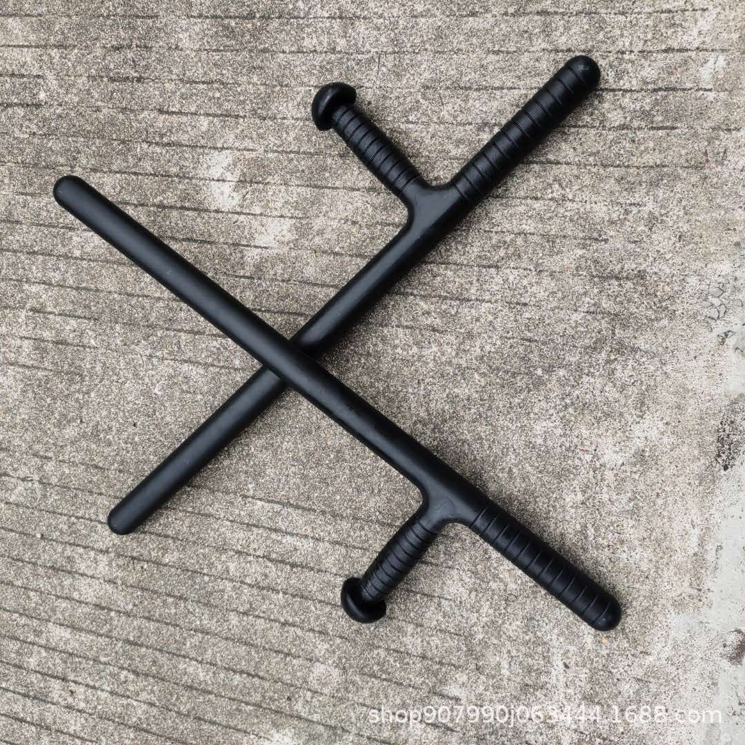 pc anti-riot stick T-shaped stick t-shaped crutch martial arts car self-defense self-defense stick equipment explosion-proof stick rubber stick