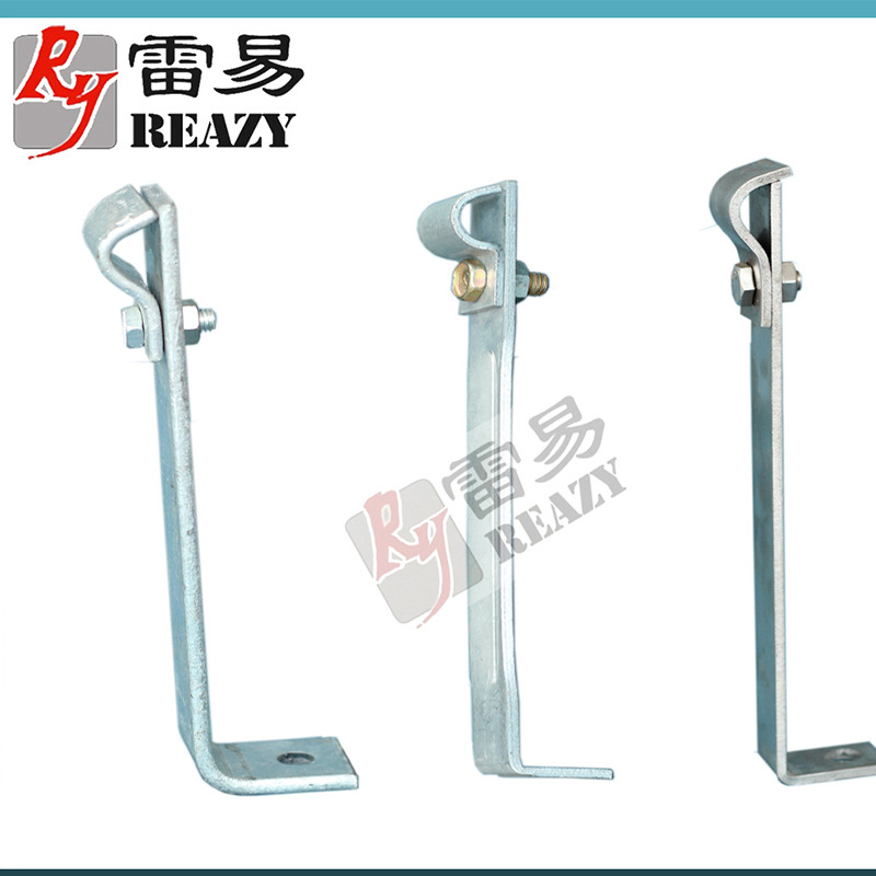 Lightning protection belt bracket lightning protection support card multi-year manufacturers hot galvanized stainless steel lightning protection belt support card spot supply