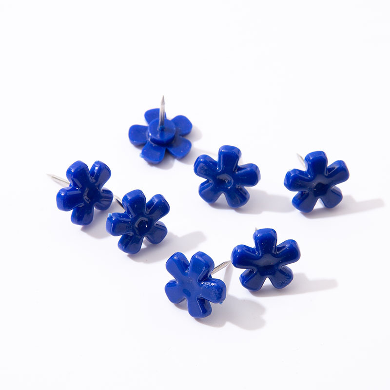 Yiwu Amazon for color blue plum blossom special-shaped I-pin plastic pushpin nail press nail bulk