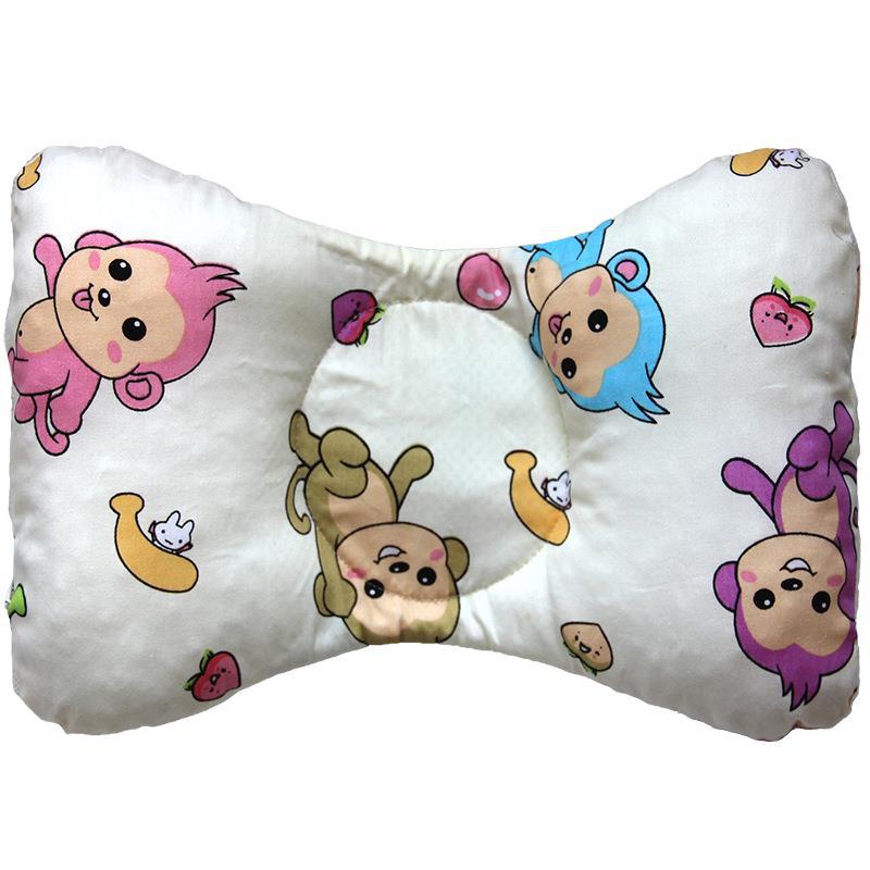 Baby pillow for 0-1 years old baby children's styling pillow cotton newborn anti-deflection head cartoon breathable summer