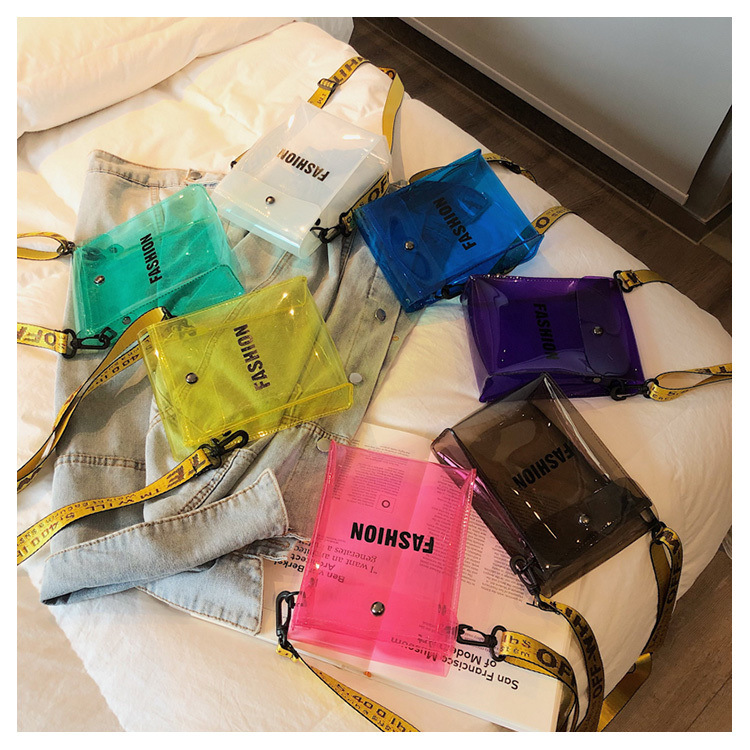 Желейная сумка для мобильного телефона, новая сумка через плечо, прозрачная женская сумка