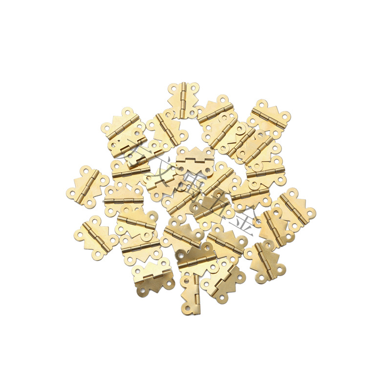 Light gold 2.4cm ingot hinge 180 ° 2.4cm paper box lace hinge 2.4cm hinge wooden box accessories