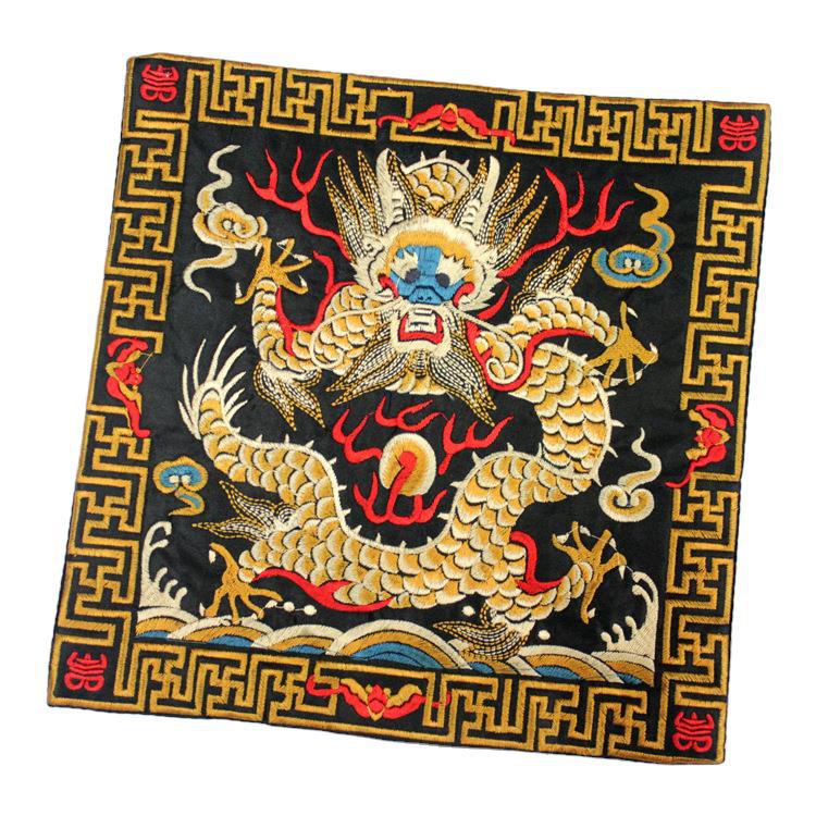 Wen Play Dynasty Clothing Embroidery Official Clothing Buzi Embroidery Chinese Style Embroidery Culture Ethnic Customs Dragon Pattern Official Clothing Buzi