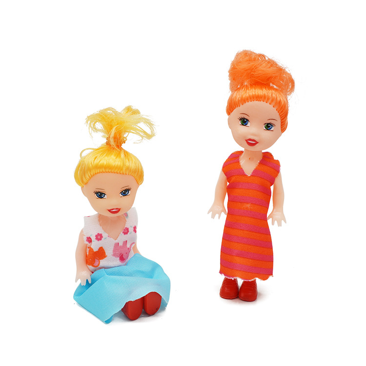 Professional Manufacture Candy Small Toys 3inch Doll Princess Card Head Bag Small Doll Candy Toys Promotional Small Gifts