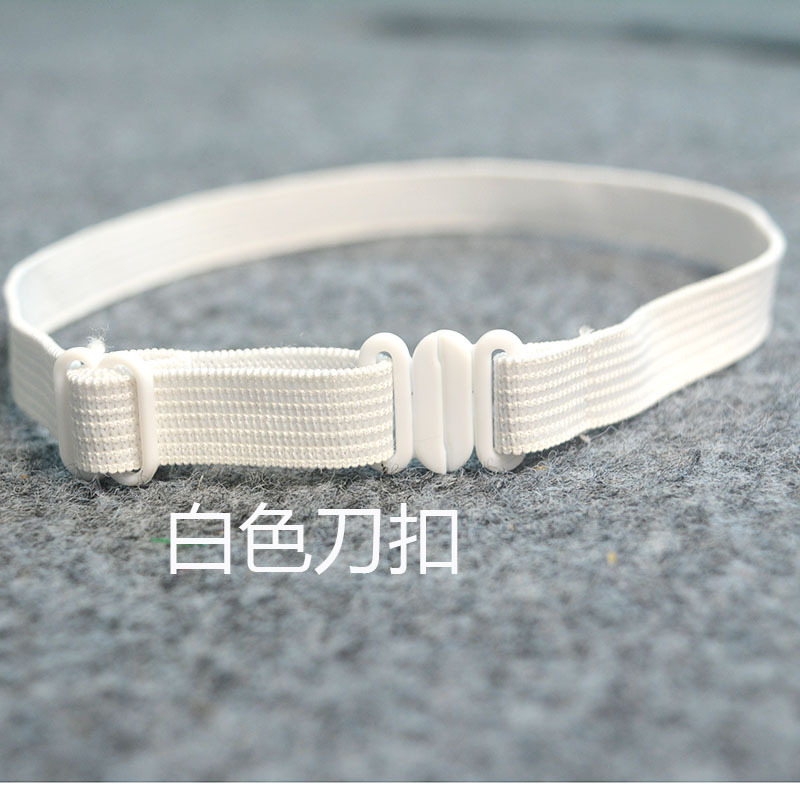 Collar bow tie black white elastic rubber band buckle knife buckle adjustment elastic band extension belt JK extension belt